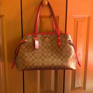 Pink and Tan Coach purse